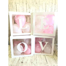 Набор квадратных коробок для фотозон "Love"