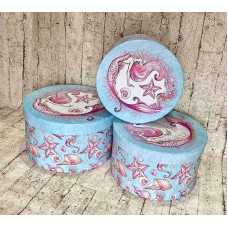 Набор  круглых коробок 3 шт "Русалка"