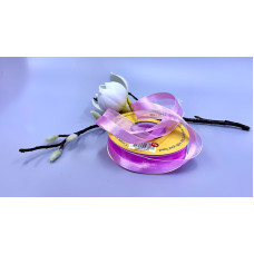 Стрічка атлас з органзою 2.5 см 50 ярдів