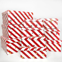 Новорічні подарункові коробки “Candy Stripe” 10 шт прямокутні Новорічні подарункові коробки “Candy Stripe” 10 шт прямокутні