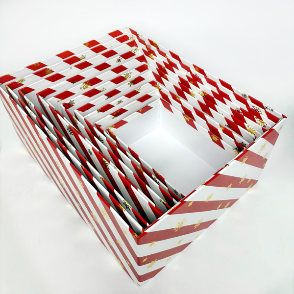 Новорічні подарункові коробки “Candy Stripe” 10 шт прямокутні Новорічні подарункові коробки “Candy Stripe” 10 шт прямокутні