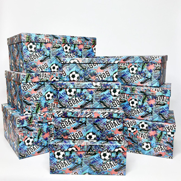 Подарункові коробки “Мячики” прямокутні, набір із 10 шт