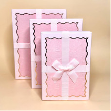 Коробки подарункові набір з трьох штук ніжно рожевого кольору