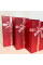 Набір подарункових коробок з блиском червоного кольору 