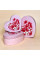Подарункова коробка у формі серця з малюнком Бантик, рожевого