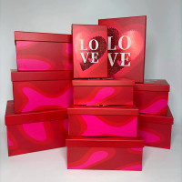 Подарункові коробки LOVE, набір з 10 штук 