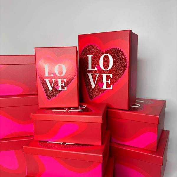 Подарункові коробки LOVE, набір з 10 штук 