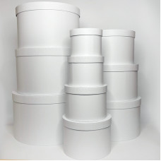 Набір подарункових коробок 10 шт однотонні білого кольору