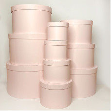 Набір подарункових коробок 10 шт однотонні пудрового кольору