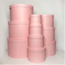 Набір подарункових коробок 10 шт однотонні рожевого кольору