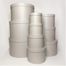 Набір подарункових коробок 10 шт однотонні сірого кольору