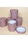 Набір круглих подарункових коробок (5 шт) кольору фрез