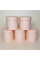 Набір круглих подарункових коробок (5 шт) персикового кольору