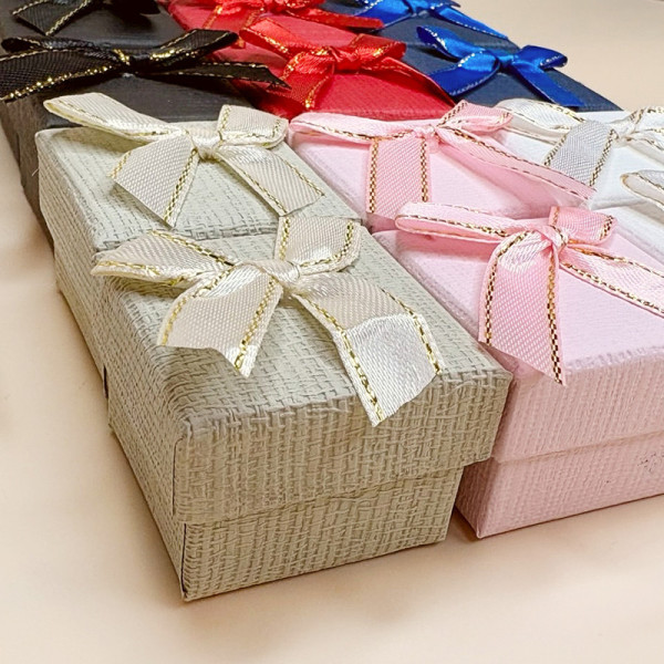 Подарункові коробочки для сережок/каблучок з бантиками 