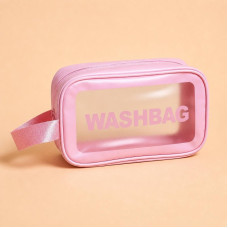 Косметичка прозора рожева WASHBAG 