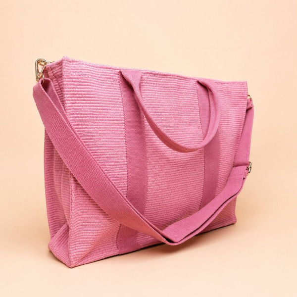 Містка текстильна сумка Tote Bag рожевого кольору