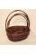 Набір плетених кошиків з ручками коричневого кольору 