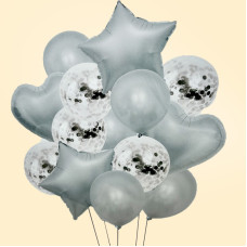 Набір кульок "Мікс" 14 шт сірих