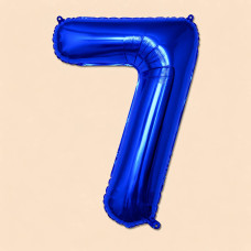 Фольгована кулька 32 (дюйми) синього кольору, цифра 7