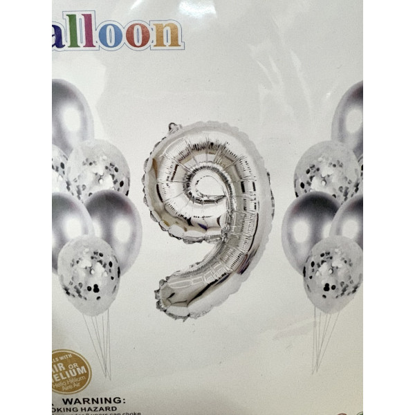 Набір кульок "Срібло"-9