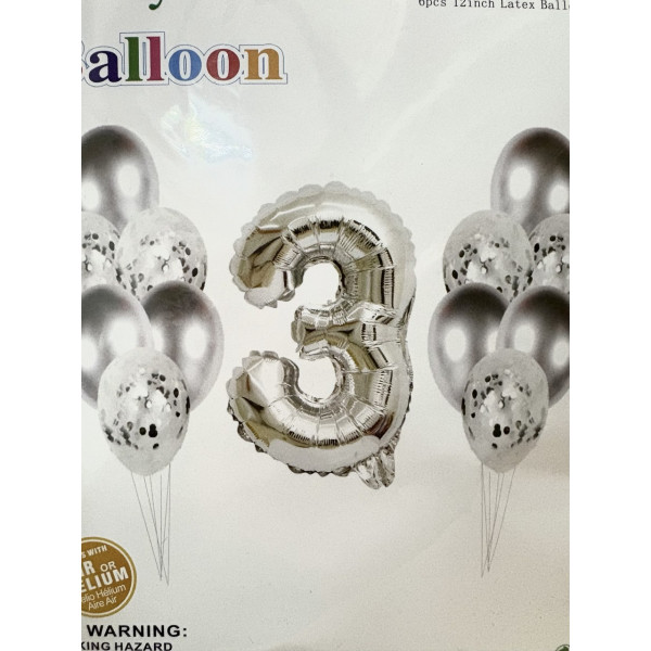 Набір кульк "Срібло"-3