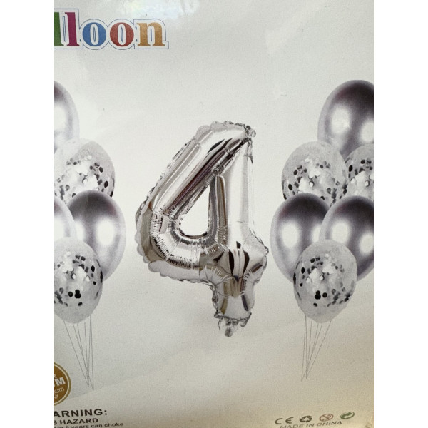 Набір кульк "Срібло"-4