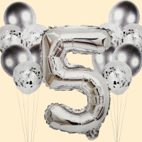 Набір кульк "Срібло"-5