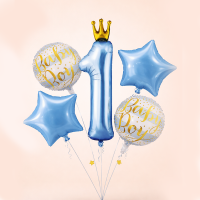 Набір кульок цифра 1 для хлопчика