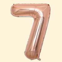 Фольгована кулька 32 (дюйми) кольору рожеве золото, цифра 7