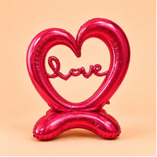 Фольгована кулька серце Love велика 