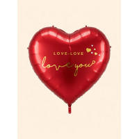 Велика фольгована кулька серце Love You 