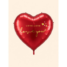 Велика фольгована кулька серце Love You 