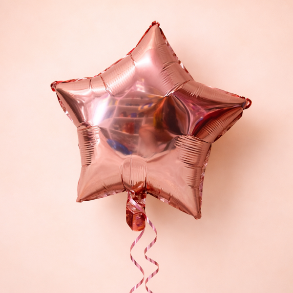 Фольгована кулька "Зірка" рожеве золото