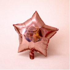 Фольгована кулька "Зірка" рожеве золото