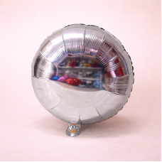 Фольгована кулька "Коло" срібло