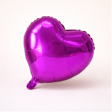Фольгована кулька "Серце" фіолетовий