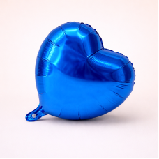 Фольгована кулька "Серце" синій