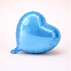 Фольгована кулька "Серце" блакитний