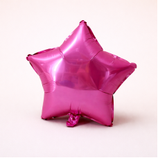 Фольгована кулька "Зірка" рожевий