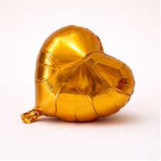 Фольгована кулька "Серце" бронзовий