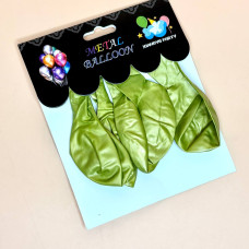 Металізовані повітряні кульки салатового кольору