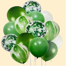 Набір кульок "Мармур" 14 шт зелений