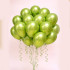 Набір хромованих повітряних кульок салатового кольору 
