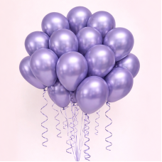 Набір хромованих повітряних кульок бузкового кольору 