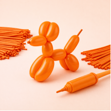 Кульки для моделювання ШДМ  (100шт) 260 см  помаранчевого кольору