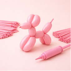 Кульки для моделювання ШДМ  (100шт) 260 см  рожевого кольору