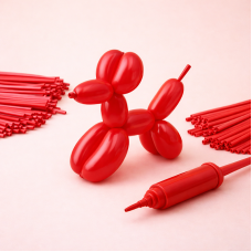 Кульки для моделювання ШДМ  (100шт) 260 см  червоного кольору