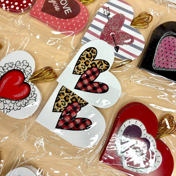 Вітальні листівки "Валентинки" міні160 шт