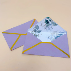 Подарунковий конверт для привітань бузкового кольору