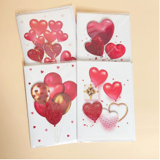 Набір святкових листівок для привітань Серця
